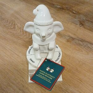 White Elephant Game Spinner - Festive Holiday Decor